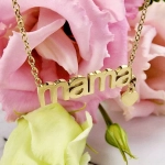 MAMA naszyjnik STAL CHIRURGICZNA z sercem