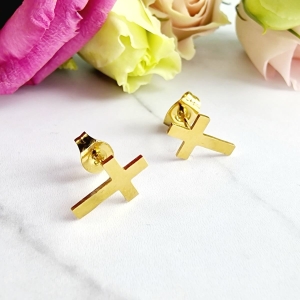 Kolczyki STAL CHIRURGICZNA krzyżyki klasyk