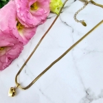 Naszyjnik STAL CHIRURGICZNA żmijka serce grubsze