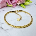 Bransoletka STAL CHIRURGICZNA bez przywieszek splot płaski zdobiony