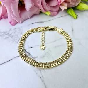 Bransoletka STAL CHIRURGICZNA podwójny splot "pancerka" 