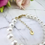 Bransoletka STAL CHIRURGICZNA perły klasyk 4