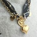 Naszyjnik STAL CHIRURGICZNA PREMIUM materiał złote serca 4
