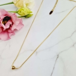 Naszyjnik STAL CHIRURGICZNA żmijka kulka złota