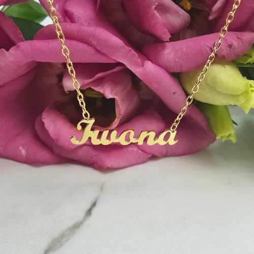 IWONA naszyjnik z imieniem STAL CHIRURGICZNA