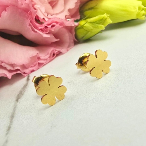 Kolczyki STAL CHIRURGICZNA koniczynka BASIC 