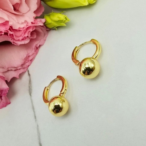 Kolczyki STAL CHIRURGICZNA bigiel kulka 1 cm