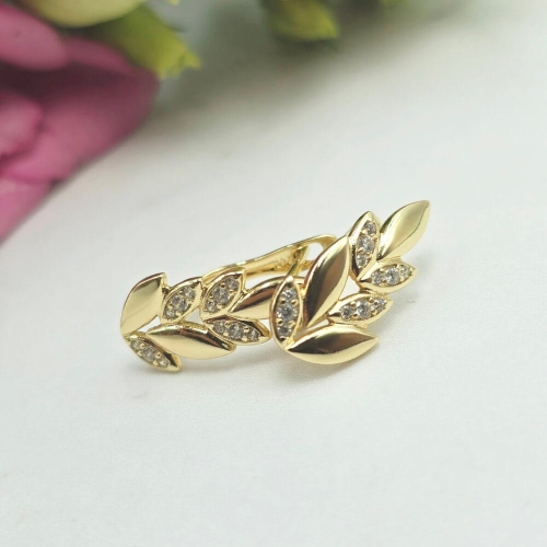 Kolczyki STAL CHIRURGICZNA zatrzaskowe gałązka cyrkonie