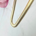 Naszyjnik STAL CHIRURGICZNA żmijka grubsza 45 cm jasne złoto 3