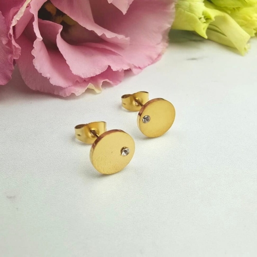 Kolczyki STAL CHIRURGICZNA kółko BASIC 0,8 cm cyrkonia