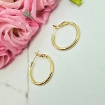 Kolczyki STAL CHIRURGICZNA koła 2 cm klasyk jasne złoto