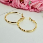 Kolczyki STAL CHIRURGICZNA koła 3 cm klasyk jasne złoto