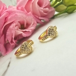 Kolczyki STAL CHIRURGICZNA bigiel serce cyrkonie