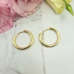 Kolczyki STAL CHIRURGICZNA bigiel koła 2,5 cm jasne złoto