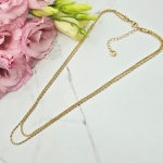 Naszyjnik STAL CHIRURGICZNA podwójny różny splot