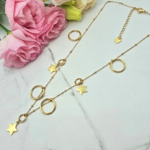 Naszyjnik STAL CHIRURGICZNA choker gwiazdki