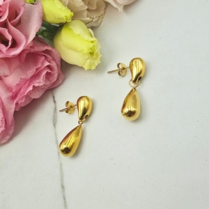 Kolczyki STAL CHIRURGICZNA wisząca prosta kropla