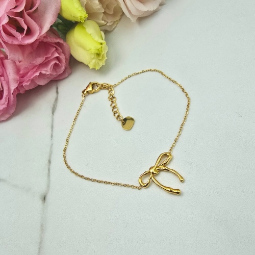 Bransoletka STAL CHIRURGICZNA delikatna kokardka