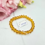 Bransoletka gumkowa kryształki złote