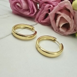 Kolczyki STAL CHIRURGICZNA bigiel szerszy jasne złoto 2,5 cm