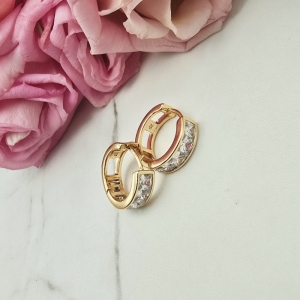 Kolczyki STAL CHIRURGICZNA bigiel 1,6 cm kryształki