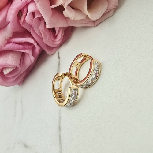 Kolczyki STAL CHIRURGICZNA bigiel 1,6 cm kryształki