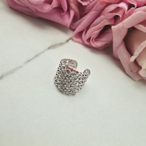 Kolczyki srebrne STAL CHIRURGICZNA nausznica zdobiona kuleczki cyrkonie