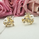 Kolczyki STAL CHIRURGICZNA klipsy perełki cyrkonie