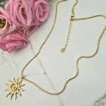 Naszyjnik STAL CHIRURGICZNA medalion mniejsze słońce Azteków