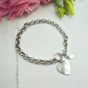 Bransoletka STAL CHIRURGICZNA okrągły splot medalion ażurowy srebrny kolor