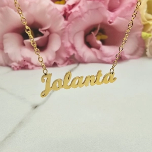 JOLANTA naszyjnik z imieniem STAL CHIRURGICZNA 