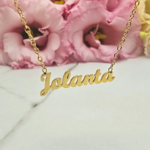 JOLANTA naszyjnik z imieniem STAL CHIRURGICZNA 