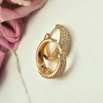 Kolczyki STAL CHIRURGICZNA bigiel szerszy cyrkonie 1,5 cm