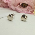 Kolczyki srebrne STAL CHIRURGICZNA serce 1 cm klasyk 4