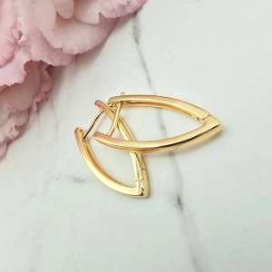 Kolczyki STAL CHIRURGICZNA zatrzask elipsa 3 cm