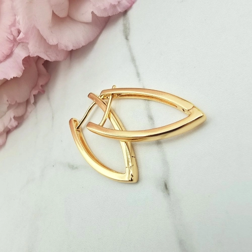 Kolczyki STAL CHIRURGICZNA zatrzask elipsa 3 cm