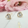 Kolczyki STAL CHIRURGICZNA zestaw 3 pary serca kryształki cyrkonie 4