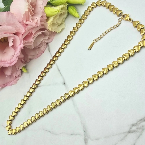 Naszyjnik STAL CHIRURGICZNA serca małe