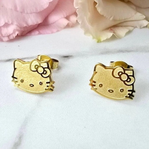 Kolczyki STAL CHIRURGICZNA dla dziewczynek Hello Kitty