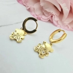 Kolczyki STAL CHIRURGICZNA bigiel miś cyrkonia