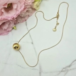 Naszyjnik STAL CHIRURGICZNA żmijka kulka złota 1,5 cm