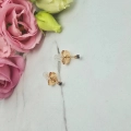 Kolczyki STAL CHIRURGICZNA kryształki granatowe mini 0,2 cm  2