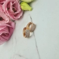 Kolczyki STAL CHIRURGICZNA szeroki bigiel 1,3 cm cztery rzędy cyrkonii 5