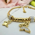 Bransoletka STAL CHIRURGICZNA CHARMS dwa motyle 3