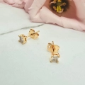 Kolczyki STAL CHIRURGICZNA kryształki kwadratowe mini 0,3 cm 3