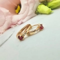 Kolczyki STAL CHIRURGICZNA bigiel 1,3 cm kryształek czerwony cyrkonie 2