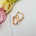 Kolczyki STAL CHIRURGICZNA złota elipsa klasyk 1,7 cm