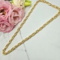 Naszyjnik STAL CHIRURGICZNA grubszy gęsty splot 43 cm jasne złoto