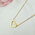 Naszyjnik STAL CHIRURGICZNA medalion serce ażurowe 1,5 cm 4