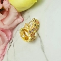Kolczyki STAL CHIRURGICZNA bigiel dwa rzędy kolorowych cyrkonii 1,2 cm 2